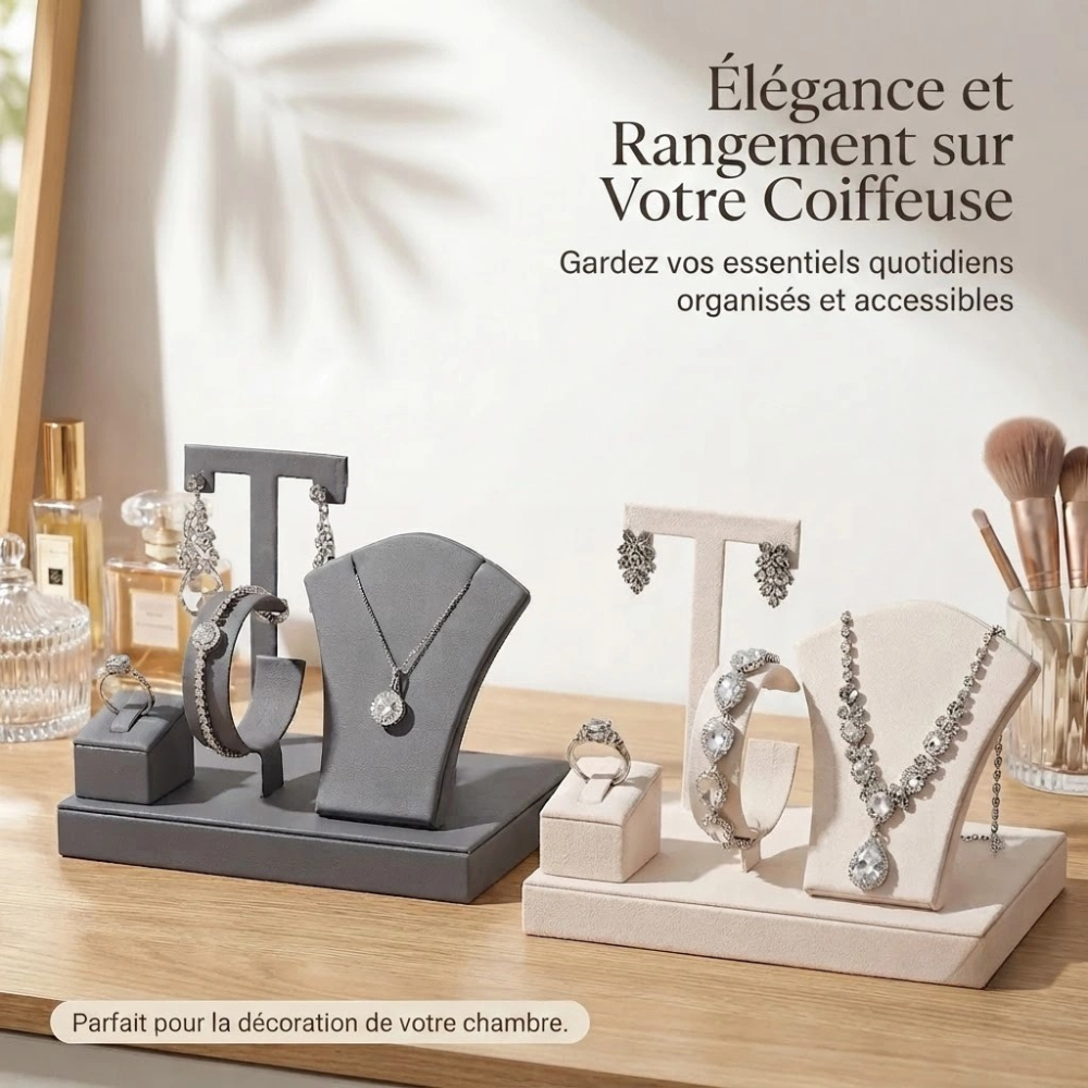 Écrin à Bijoux en Velours Doux – Boîte de Présentation Raffinée pour Bagues, Colliers et Boucles d'Oreilles