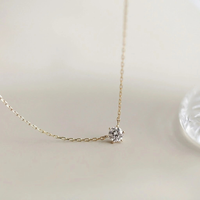 Collier Pendentif Solitaire en Argent Sterling 925