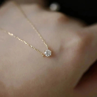 Collier Pendentif Solitaire en Argent Sterling 925