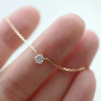 Collier Pendentif Solitaire en Argent Sterling 925