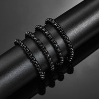 Collier Chaîne en Acier Inoxydable Noir