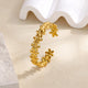 Bracelet Manchette Large Motif Floral – Bijou Vintage Élégant, Idée Cadeau Mariage