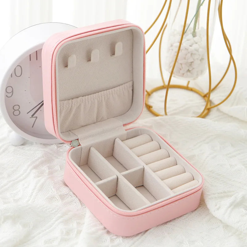 Boîte à Bijoux de Voyage – Petit Écrin Organisateur en Cuir PU