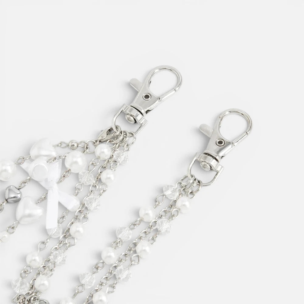 Porte-clés Cœur en Perles – Accessoire Romantique & Tendance Style Y2K