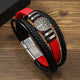 Bracelet Homme en Cuir – Fermoir Magnétique Élégant et Design Végétal