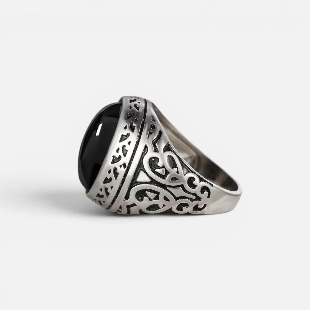Bague en Ambre noirs