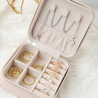 Boîte à Bijoux de Voyage – Petit Écrin Organisateur en Cuir PU