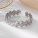 Bracelet Manchette Large Motif Floral – Bijou Vintage Élégant, Idée Cadeau Mariage