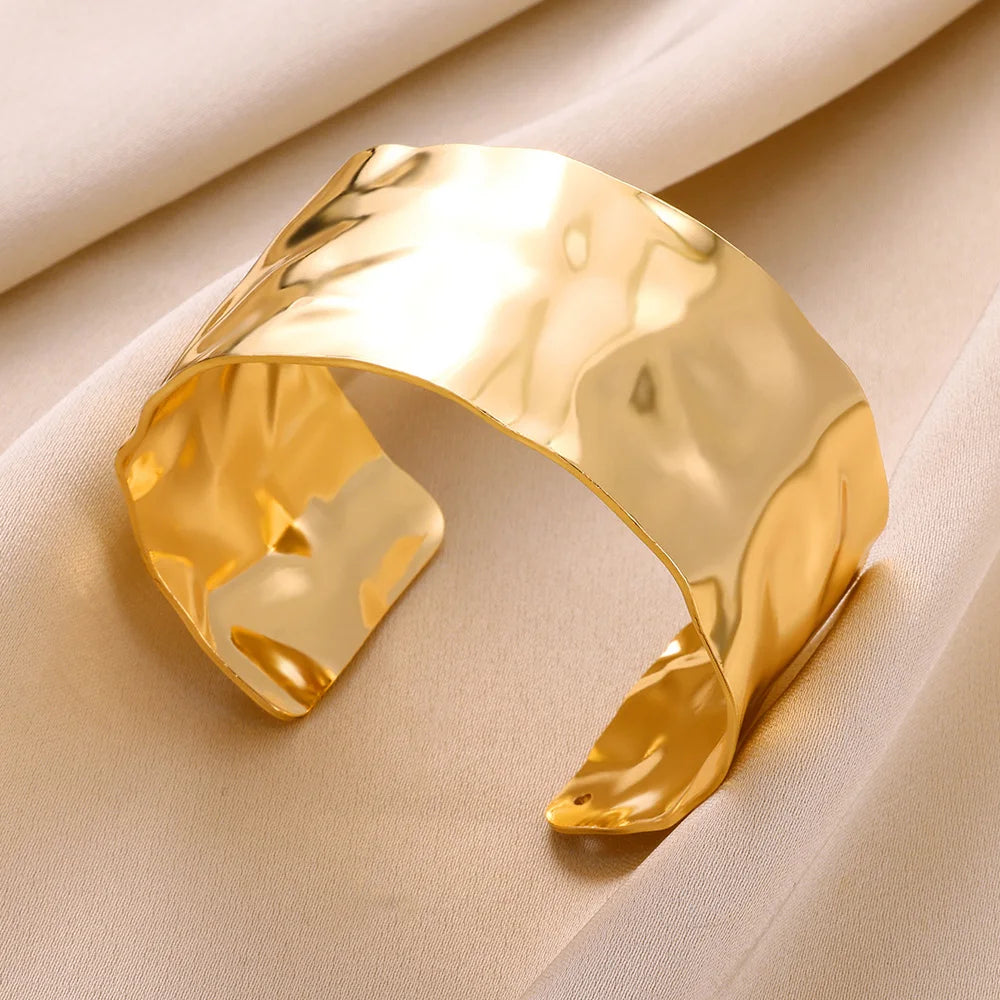 Bracelet Manchette Large Motif Floral – Bijou Vintage Élégant, Idée Cadeau Mariage