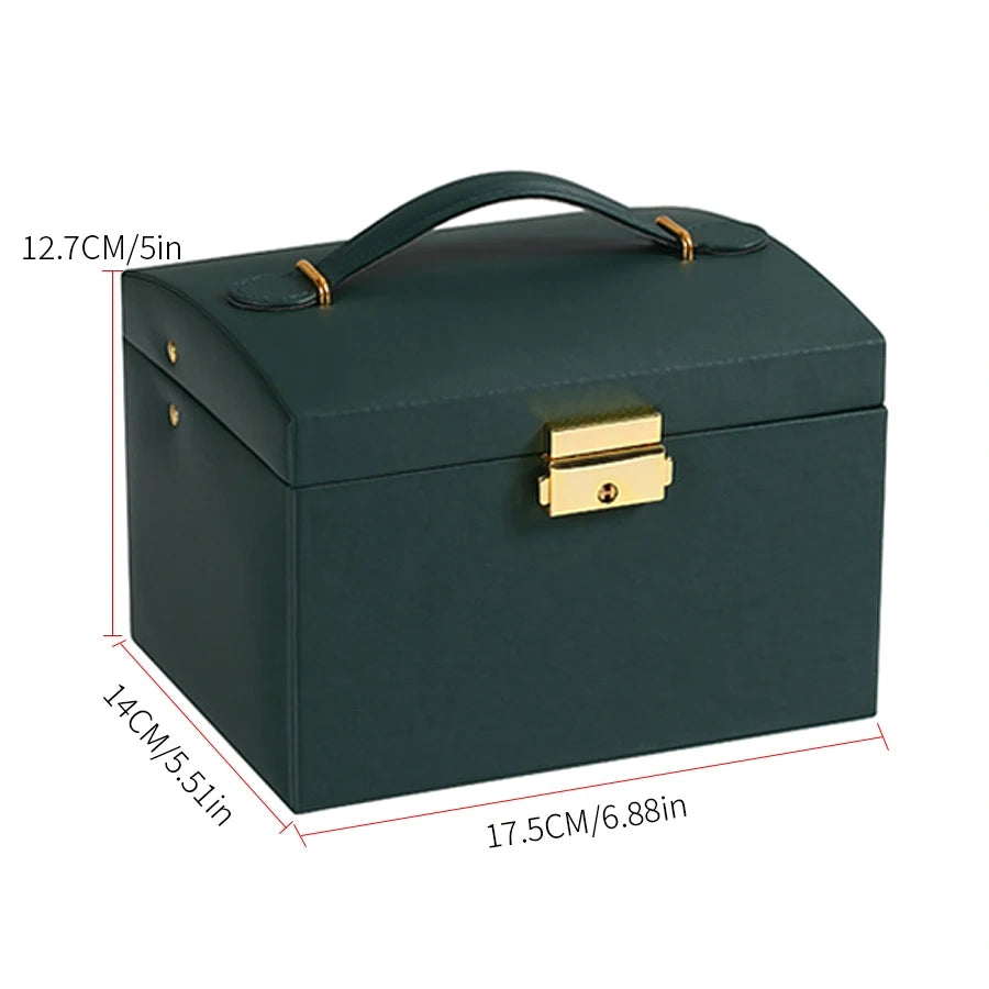 Boîte à Bijoux 3 Niveaux avec Serrure | Organisateur de Luxe