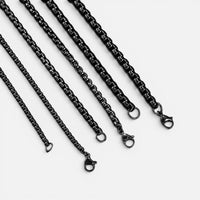 Collier Chaîne en Acier Inoxydable Noir