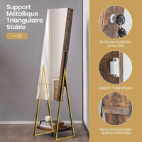 Armoire à Bijoux Miroir sur Pied avec Éclairage LED Intégré – Élégance et Organisation au Quotidien