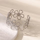 Bracelet Manchette Large Motif Floral – Bijou Vintage Élégant, Idée Cadeau Mariage