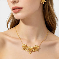 Ensemble Collier et Boucles d'OreillesDoré – Design Exclusif