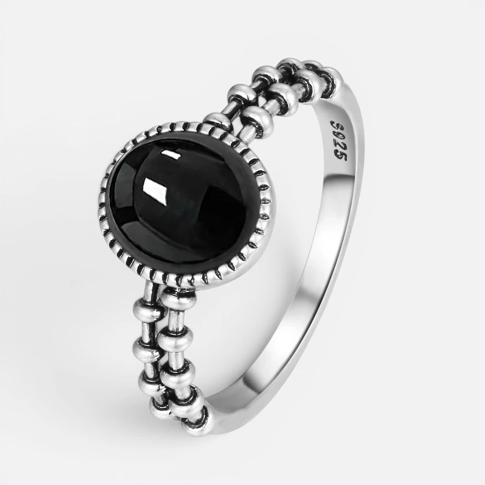 Bague en Ambre noirs