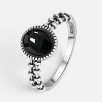 Bague en Ambre noirs