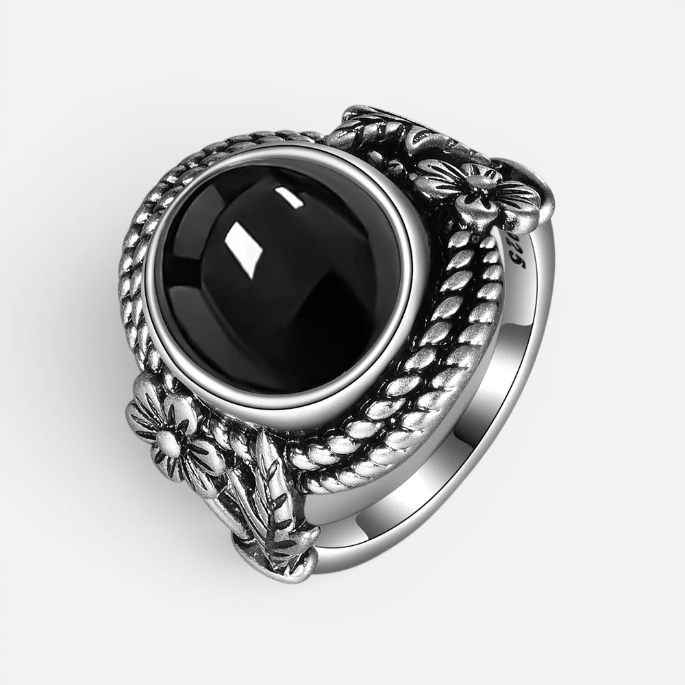 Bague en Ambre noirs