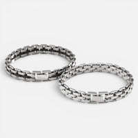Bracelet à maillons pour homme en acier inoxydable
