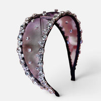 Serre-tête de Mariage Luxe en Organza et Strass – Accessoire Cheveux Artisanal pour Mariée et Soirée