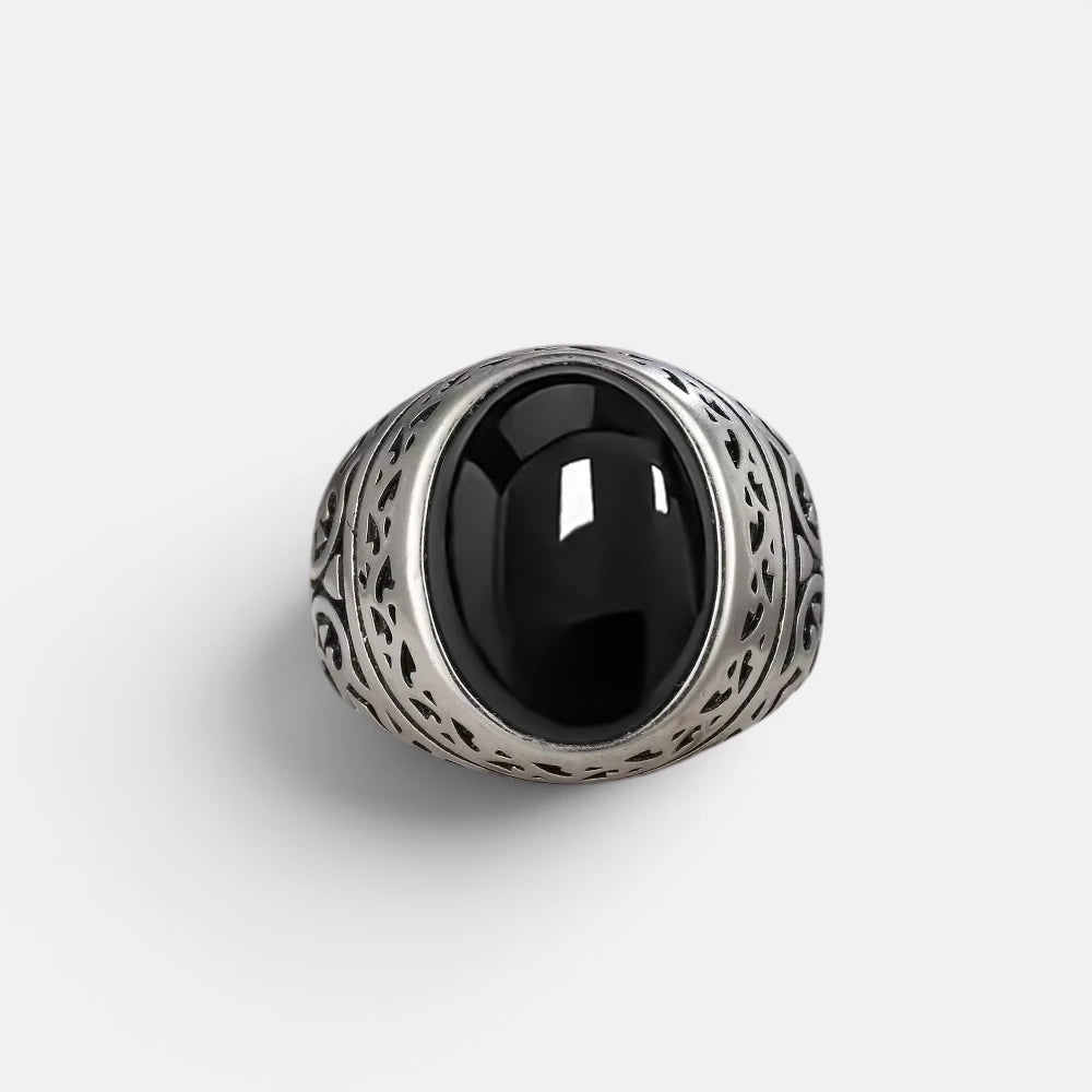 Bague en Ambre noirs