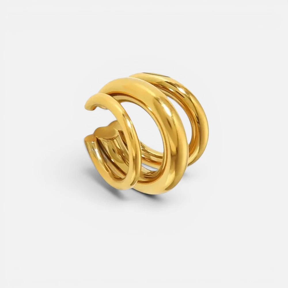 Bague d'Oreille en Or et Argent | Faux Piercing Simple, Double et Triple Rang