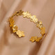 Bracelet Manchette Large Motif Floral – Bijou Vintage Élégant, Idée Cadeau Mariage