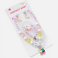 Ensemble Bijoux Licorne Enfant : Collier, Bracelet et Bague