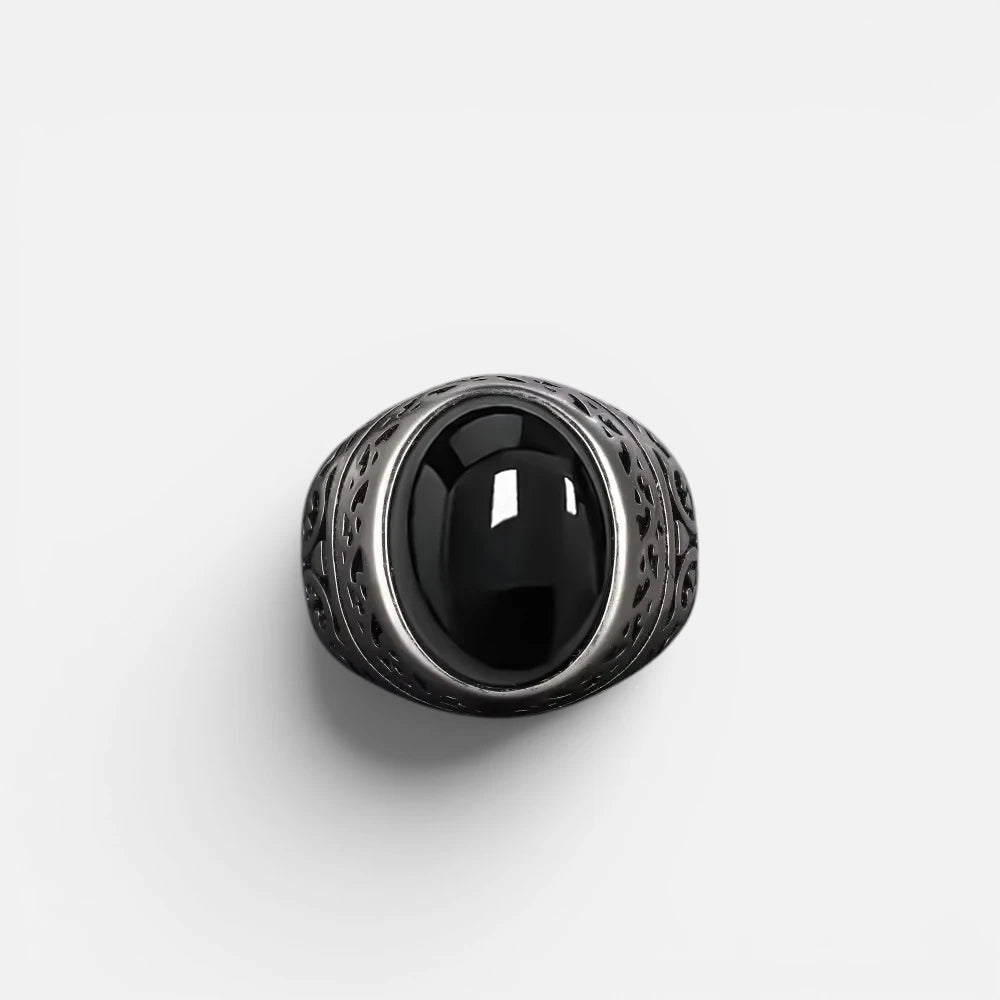 Bague en Ambre noirs