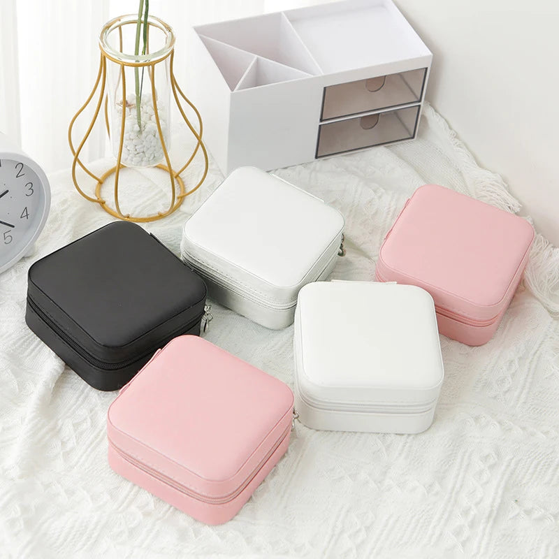 Boîte à Bijoux de Voyage – Petit Écrin Organisateur en Cuir PU