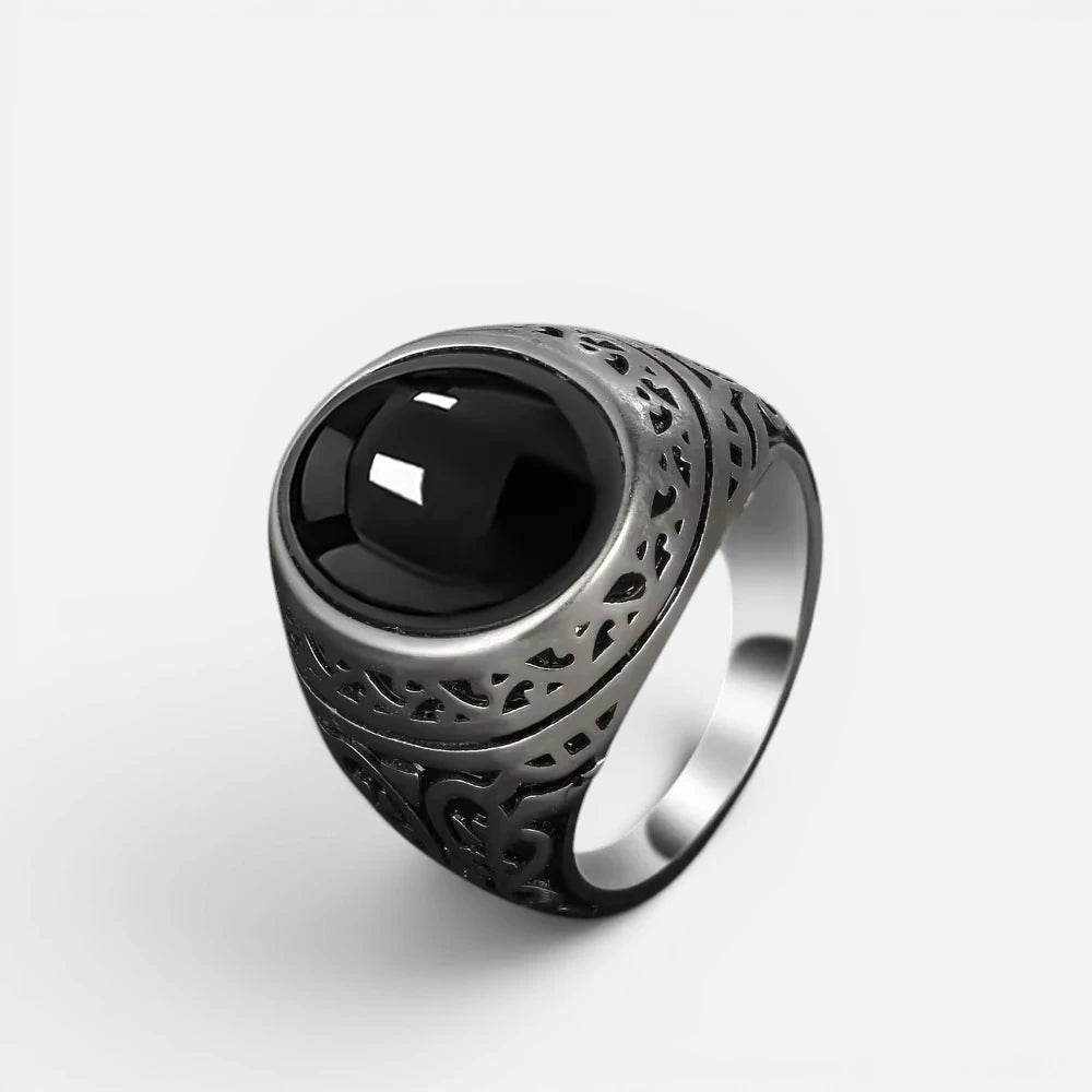 Bague en Ambre noirs