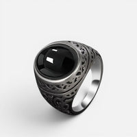 Bague en Ambre noirs