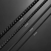 Collier Chaîne en Acier Inoxydable Noir