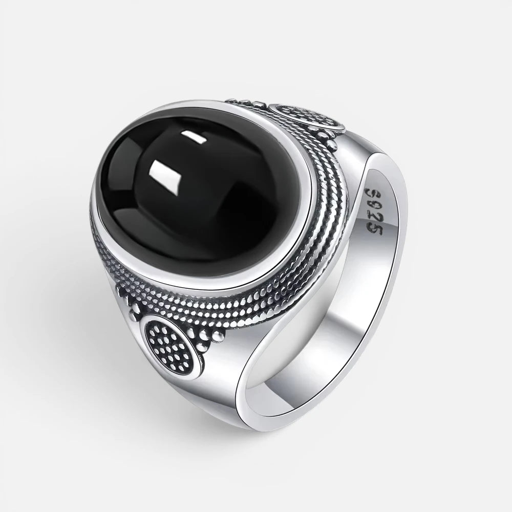 Bague en Ambre noirs