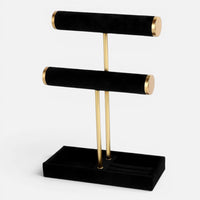 Présentoir à Bracelets en Bois et Velours - Support pour Montres et Bijoux