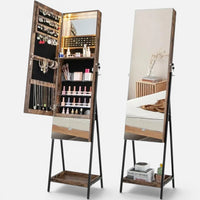 Armoire à Bijoux Miroir sur Pied avec Éclairage LED Intégré – Élégance et Organisation au Quotidien