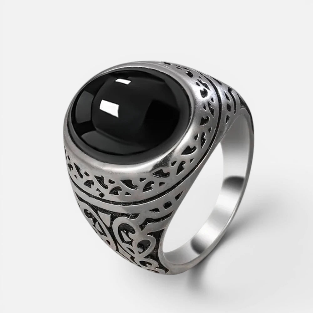 Bague en Ambre noirs