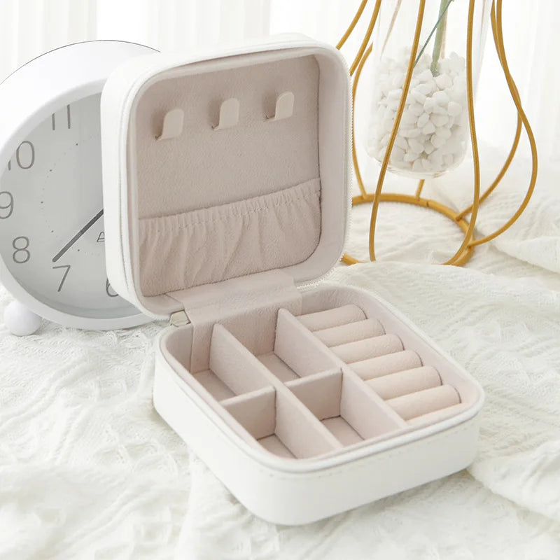 Boîte à Bijoux de Voyage – Petit Écrin Organisateur en Cuir PU