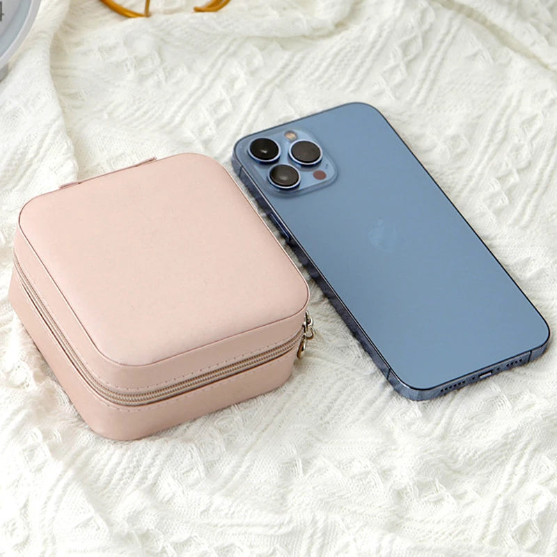 Boîte à Bijoux de Voyage – Petit Écrin Organisateur en Cuir PU