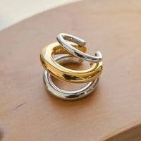Bague d'Oreille en Or et Argent | Faux Piercing Simple, Double et Triple Rang