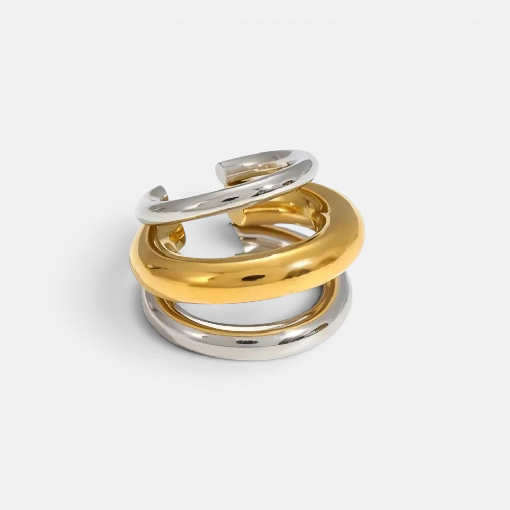 Bague d'Oreille en Or et Argent | Faux Piercing Simple, Double et Triple Rang