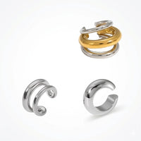 Bague d'Oreille en Or et Argent | Faux Piercing Simple, Double et Triple Rang