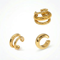 Bague d'Oreille en Or et Argent | Faux Piercing Simple, Double et Triple Rang