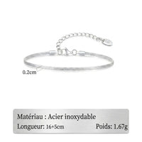 Bracelet Chaîne Fine en Acier Inoxydable pour Homme