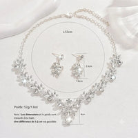 Parure de bijoux classique femme : Collier et boucles d'oreilles