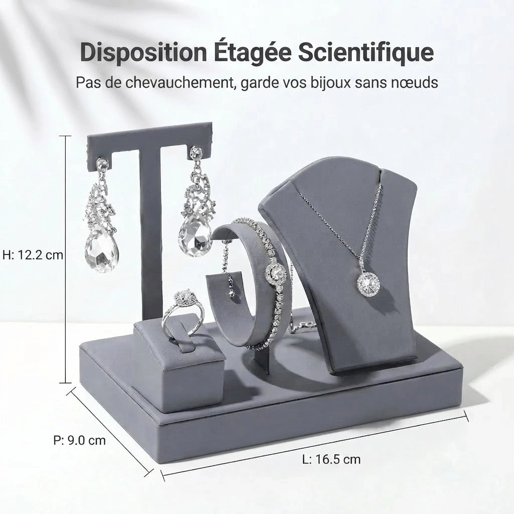 Écrin à Bijoux en Velours Doux – Boîte de Présentation Raffinée pour Bagues, Colliers et Boucles d'Oreilles